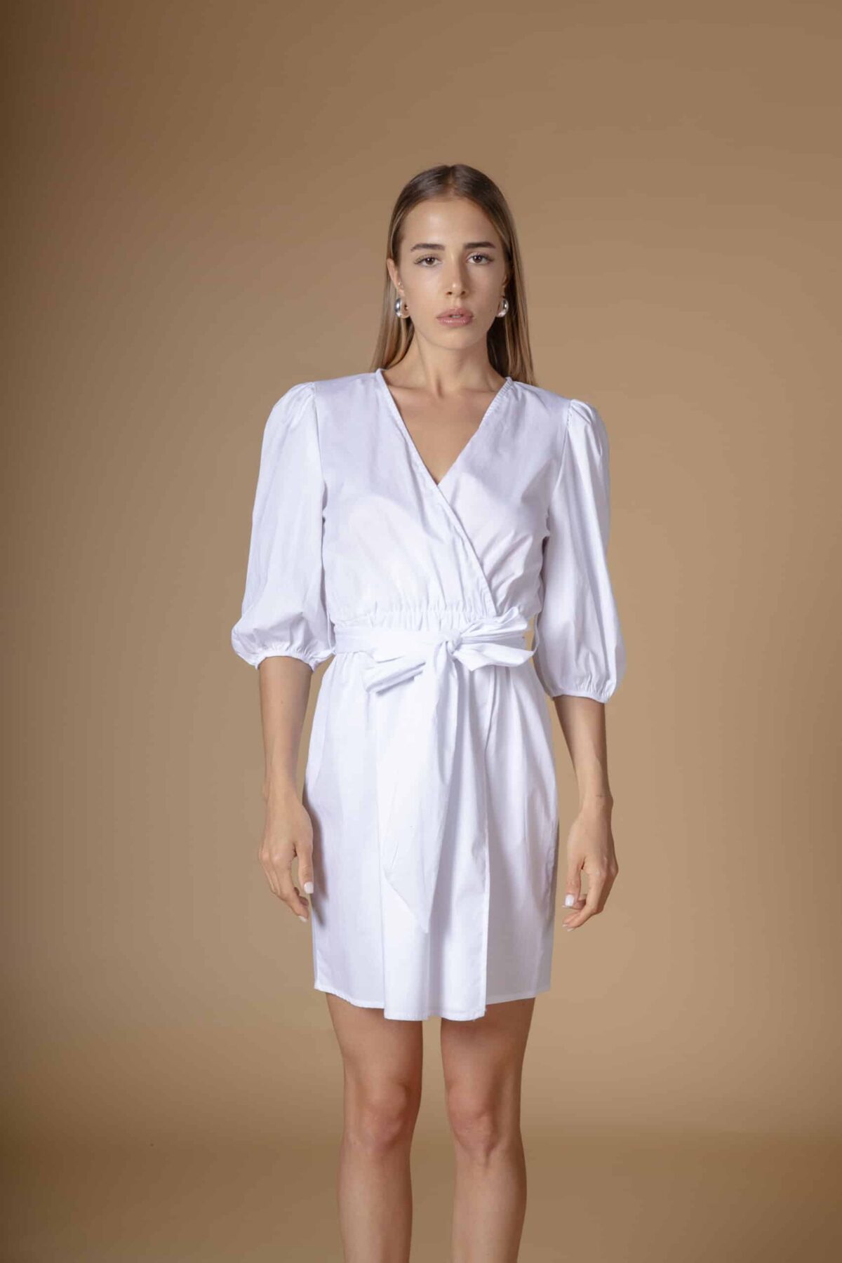 White balloon dress