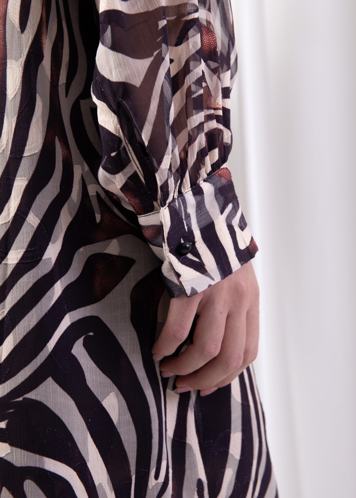 High Neck Long Sleeve Dress - Image 4