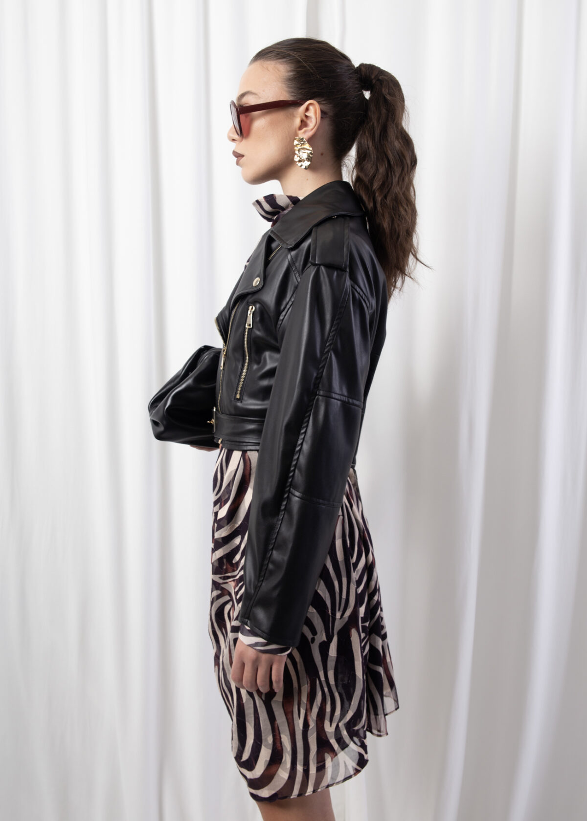 Belted Biker Jacket - Image 4