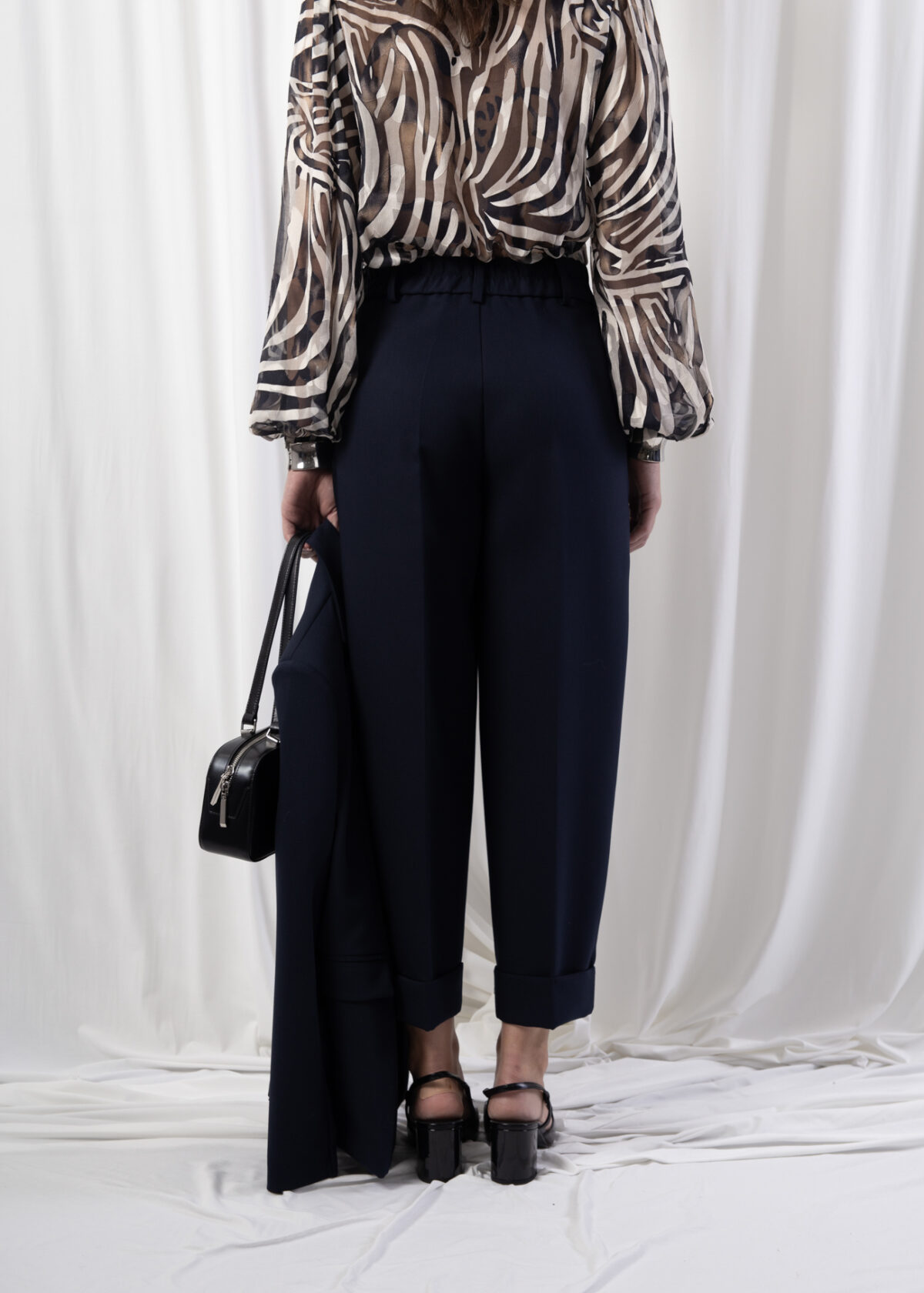 Cropped Cuffed Trousers - Image 3