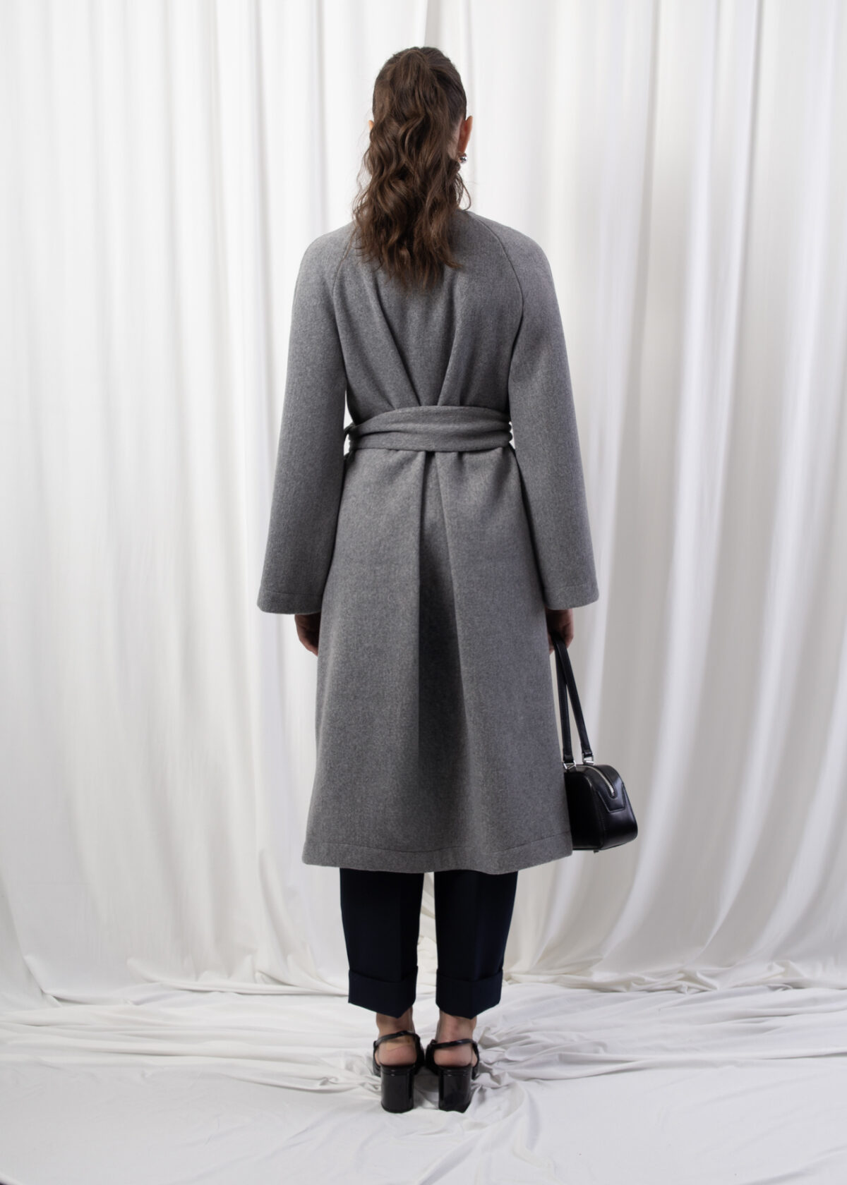 Belted Longline Wool Coat - Image 5