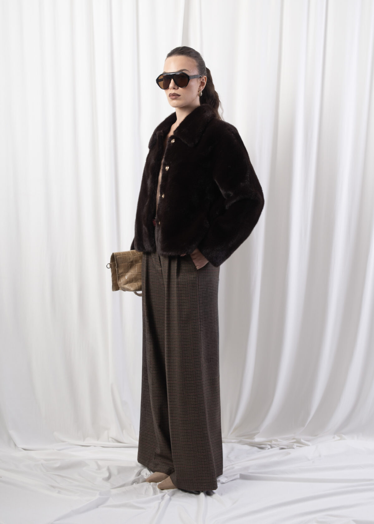 Faux Fur Chocolate Jacket - Image 5