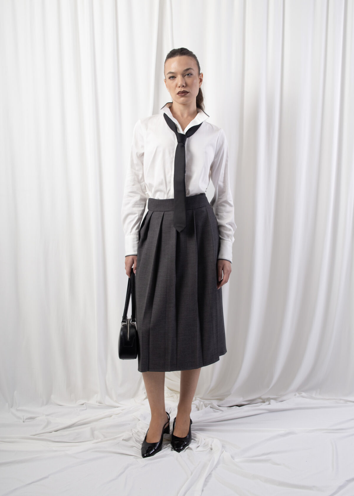 Pleated Midi Skirt - Image 3