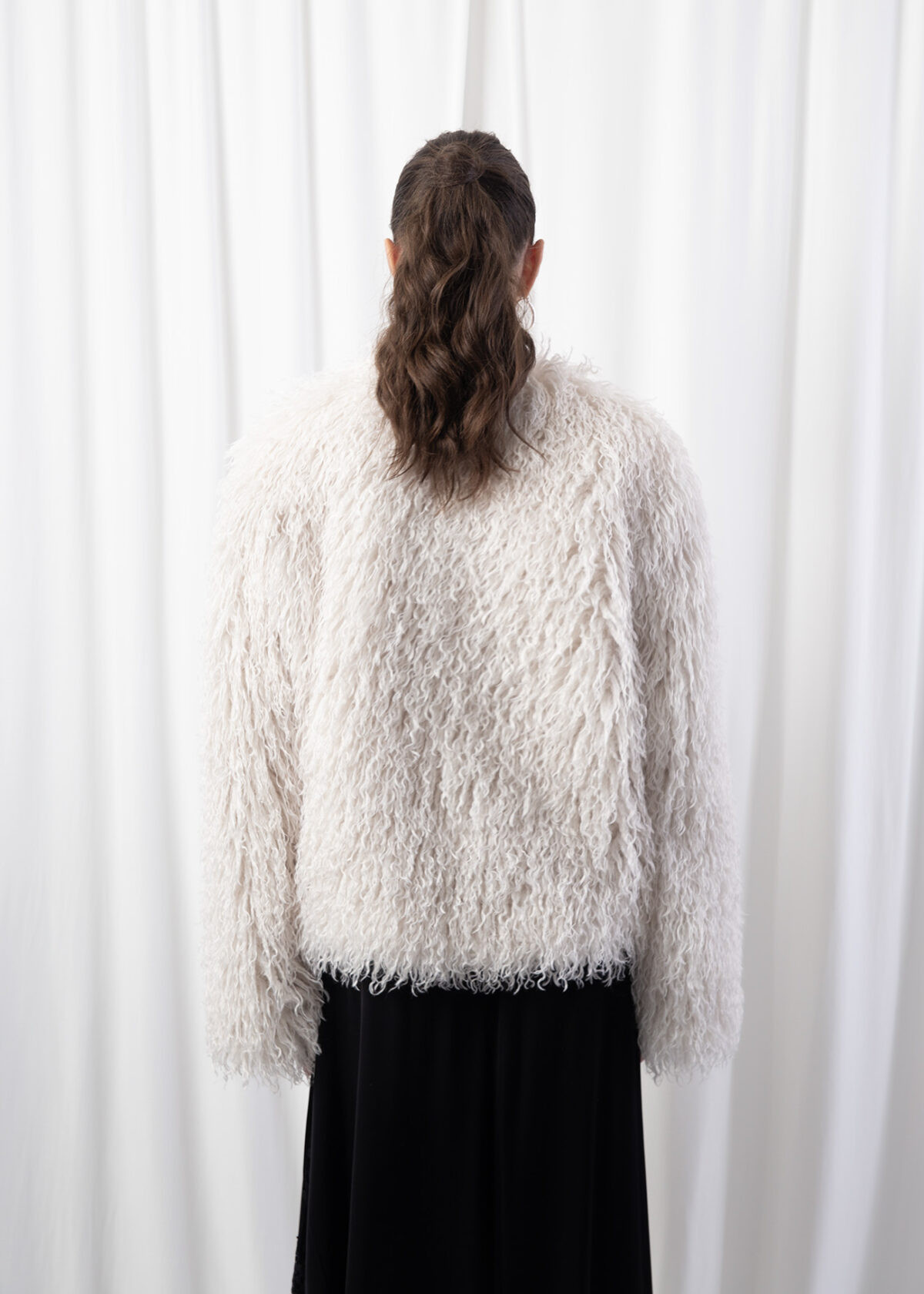 Off White Mongolia Fur Jacket - Image 5