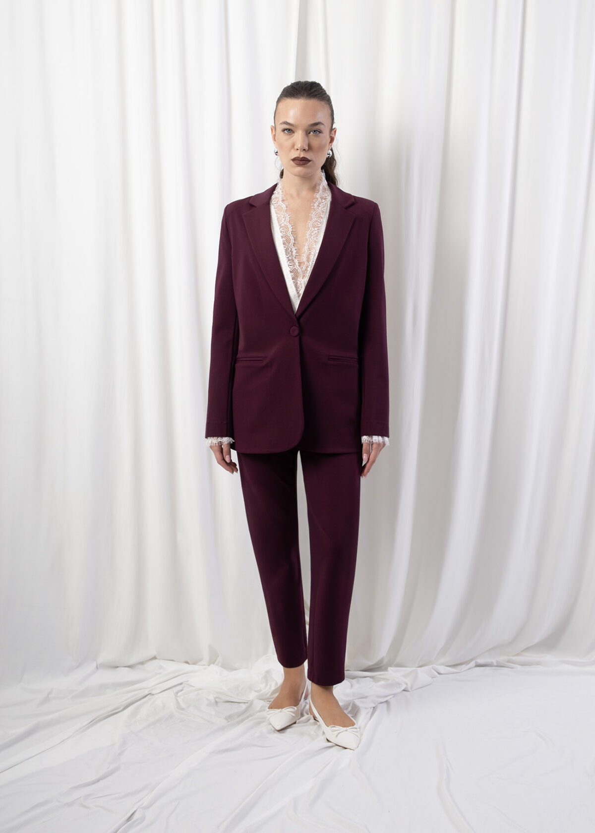 Burgundy Tailored Suit