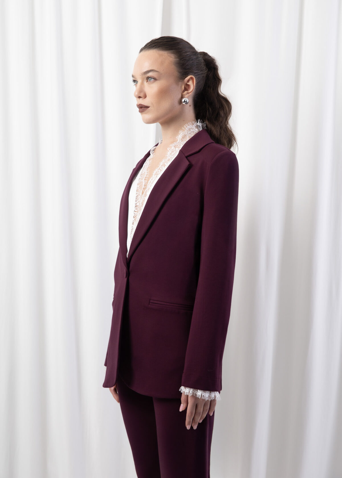 Burgundy Tailored Suit - Image 3