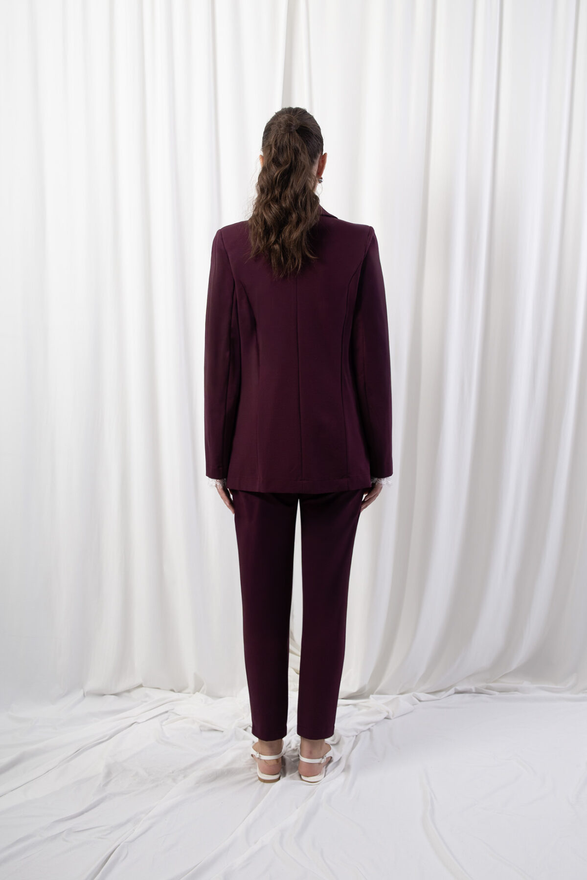 Burgundy Tailored Suit - Image 5