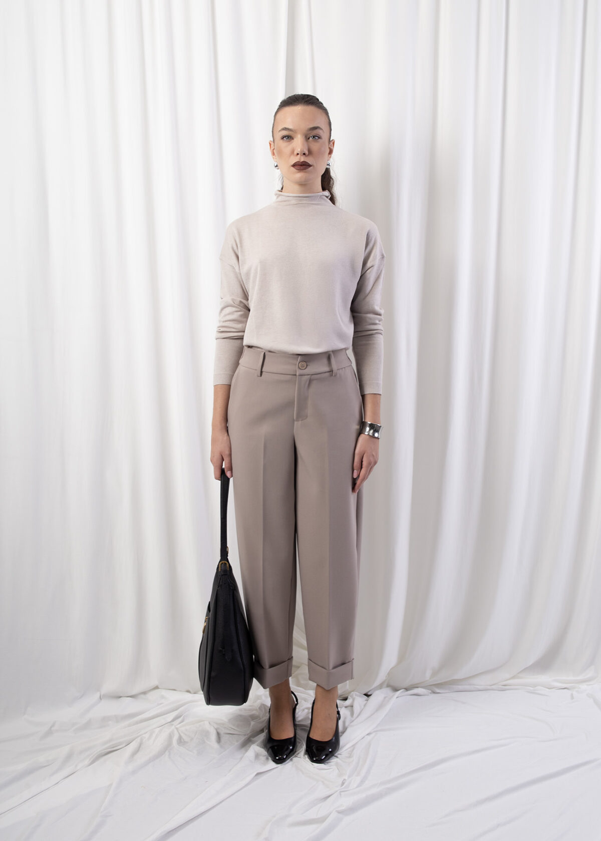 Cuffed Tailored Trousers - Image 3