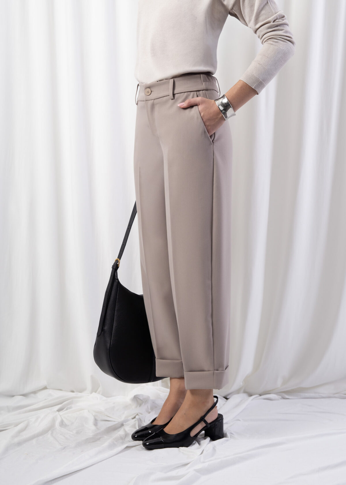 Cuffed Tailored Trousers