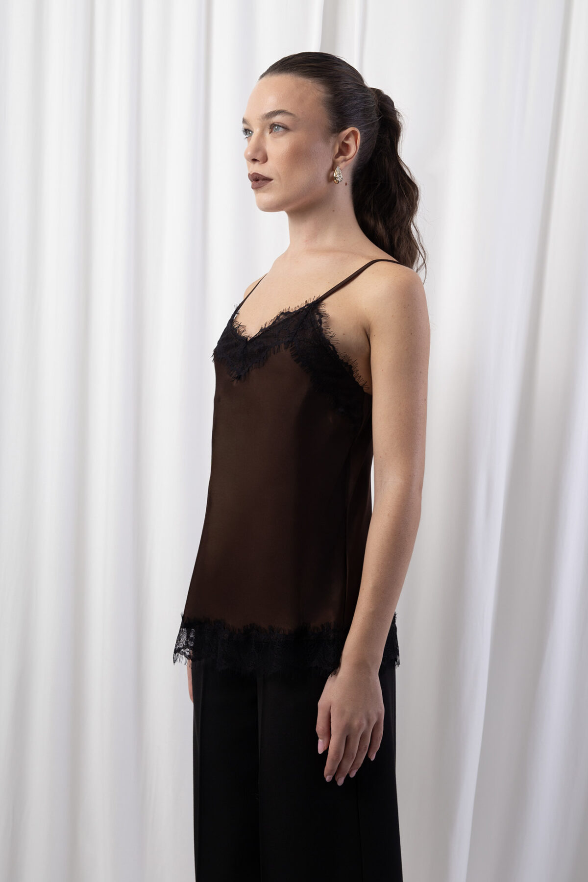 Lace Trim Sleep Top