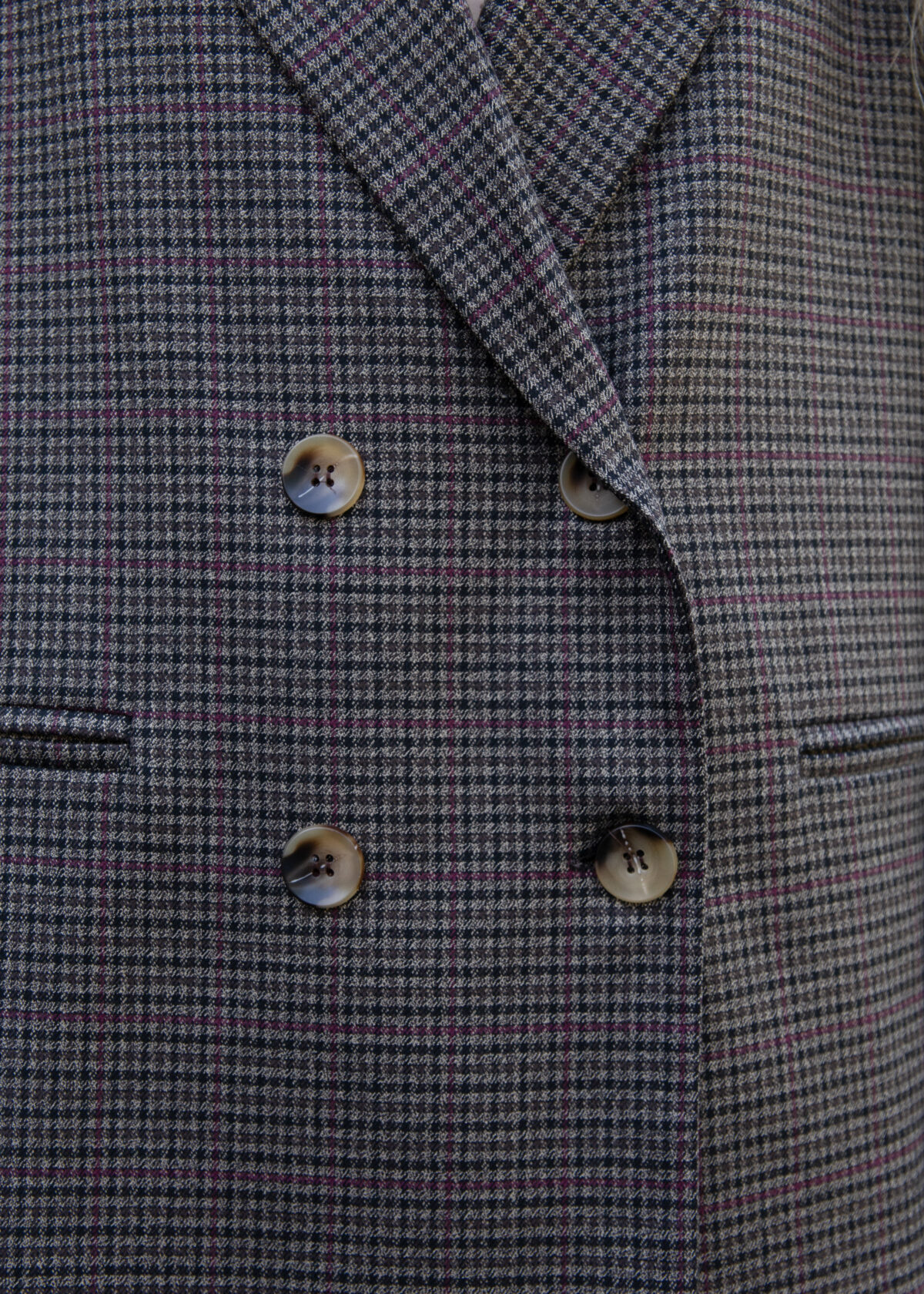Checked Double Breasted Blazer - Image 5
