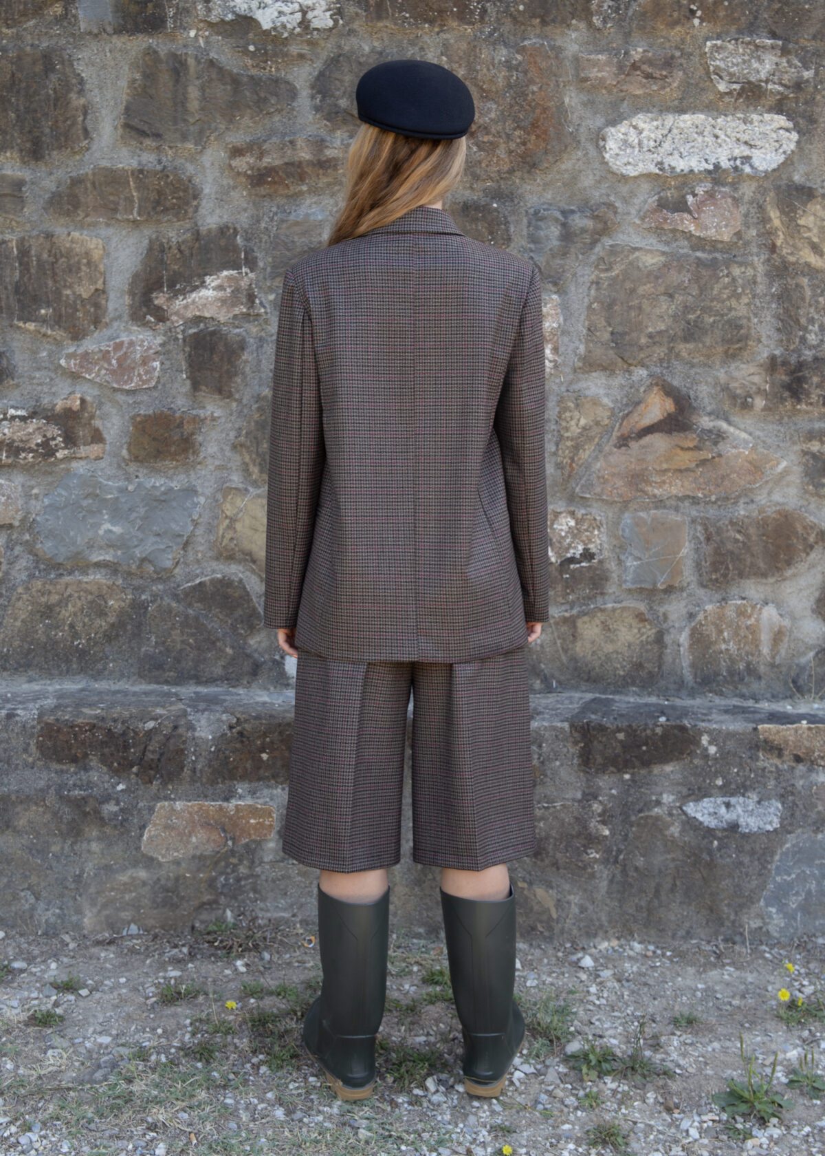 Checked Double Breasted Blazer - Image 6