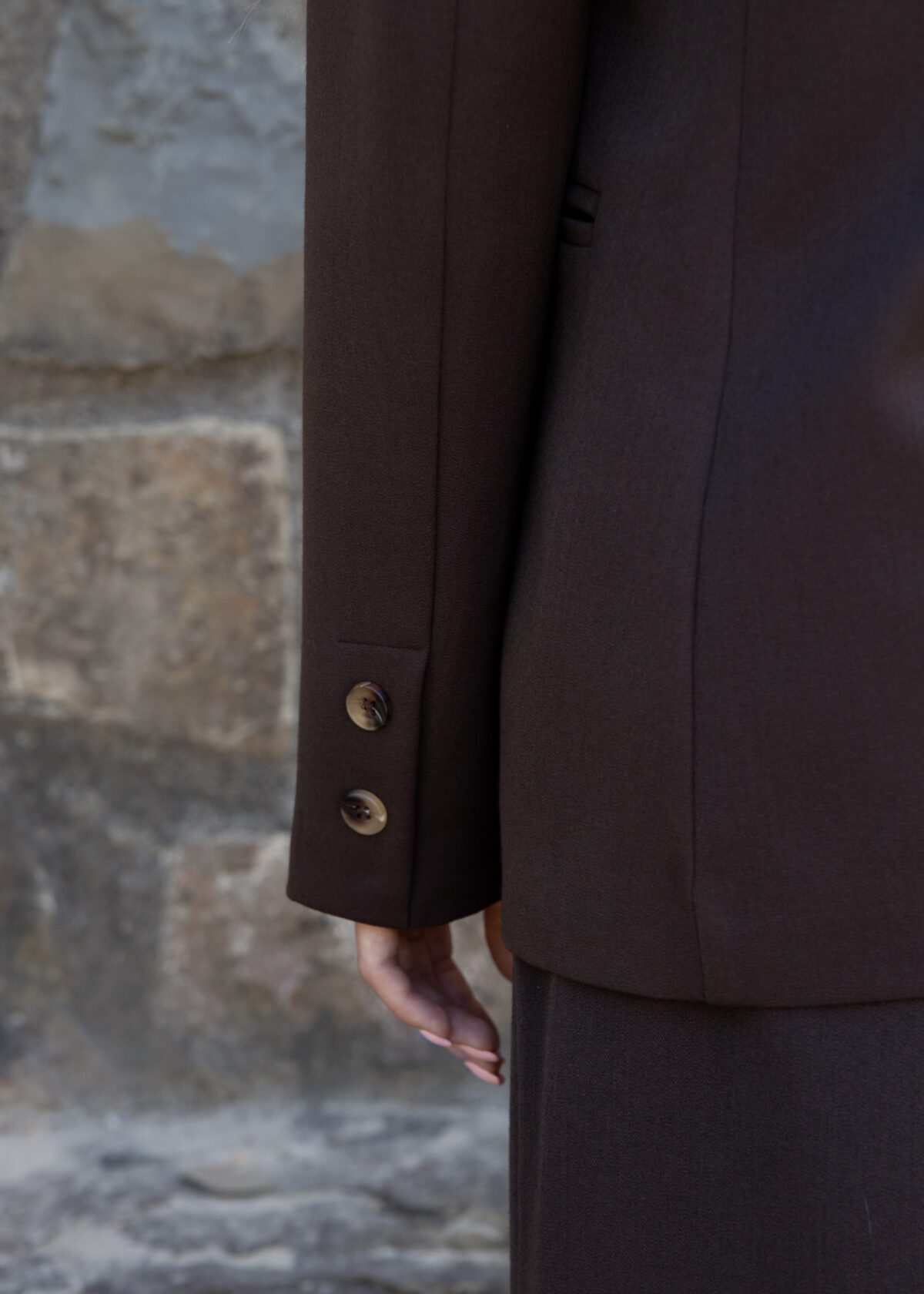 Padded Shoulder Blazer - Image 3