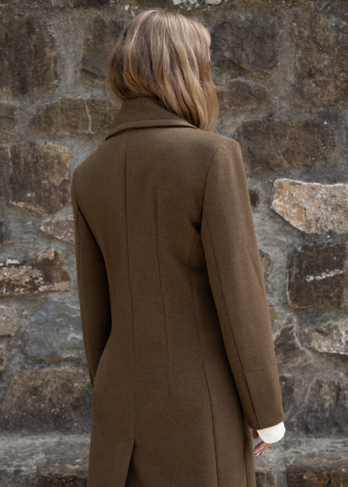 Double Breasted Wool Blend Coat - Image 5