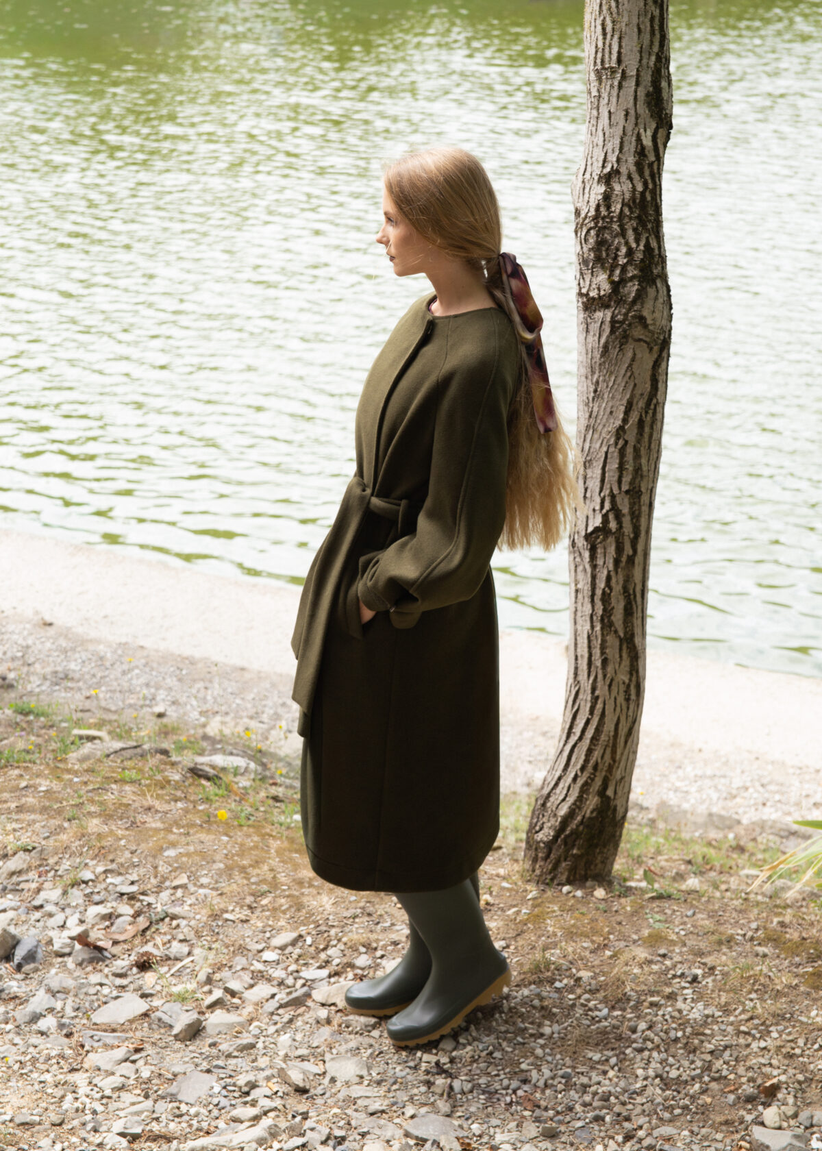 Wool Blend Belted Coat - Image 3