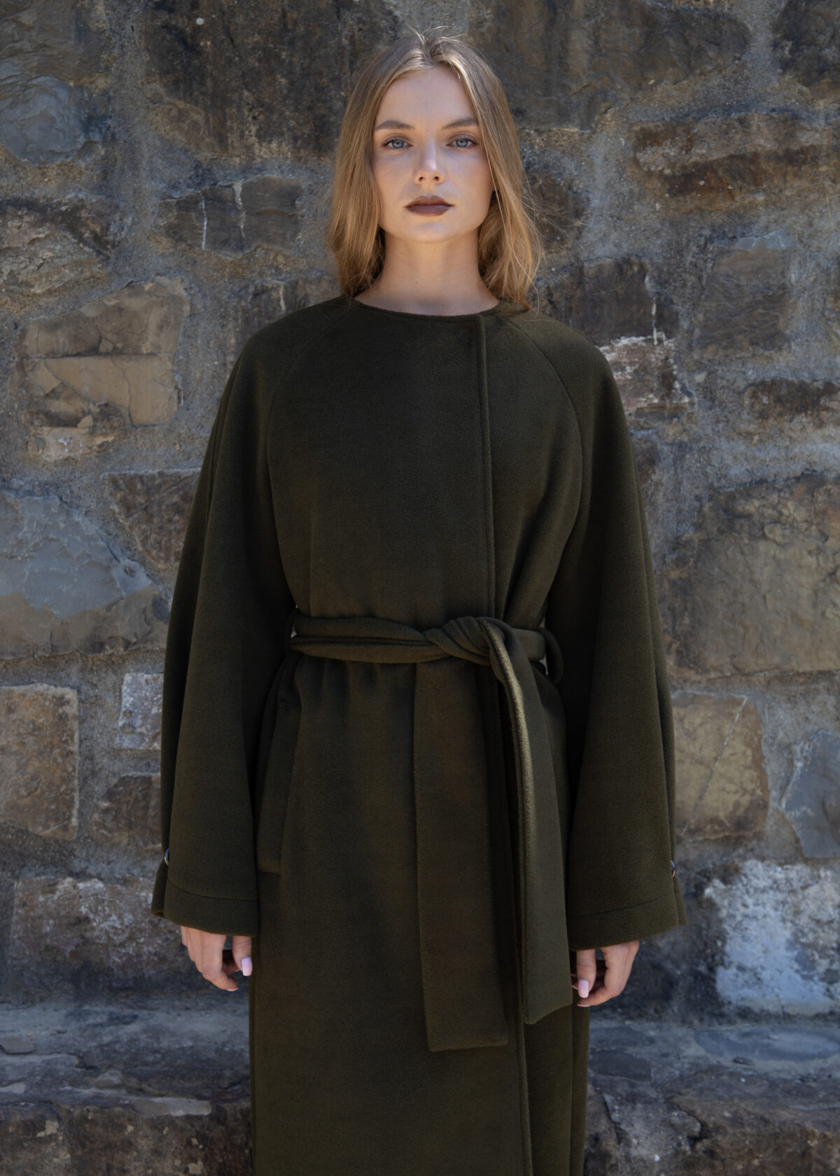 Wool Blend Belted Coat - Image 4