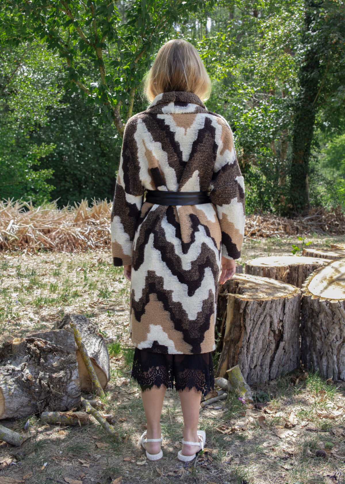 Robe-Style Knit Coat - Image 5