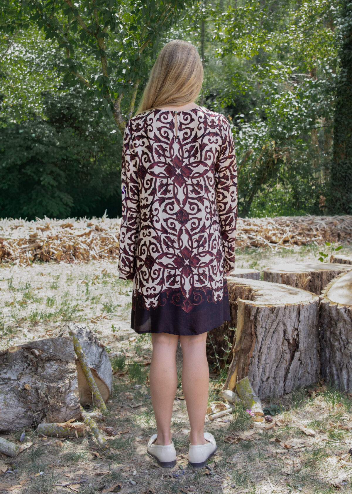 Mini Dress with Ornamental Motif - Image 5