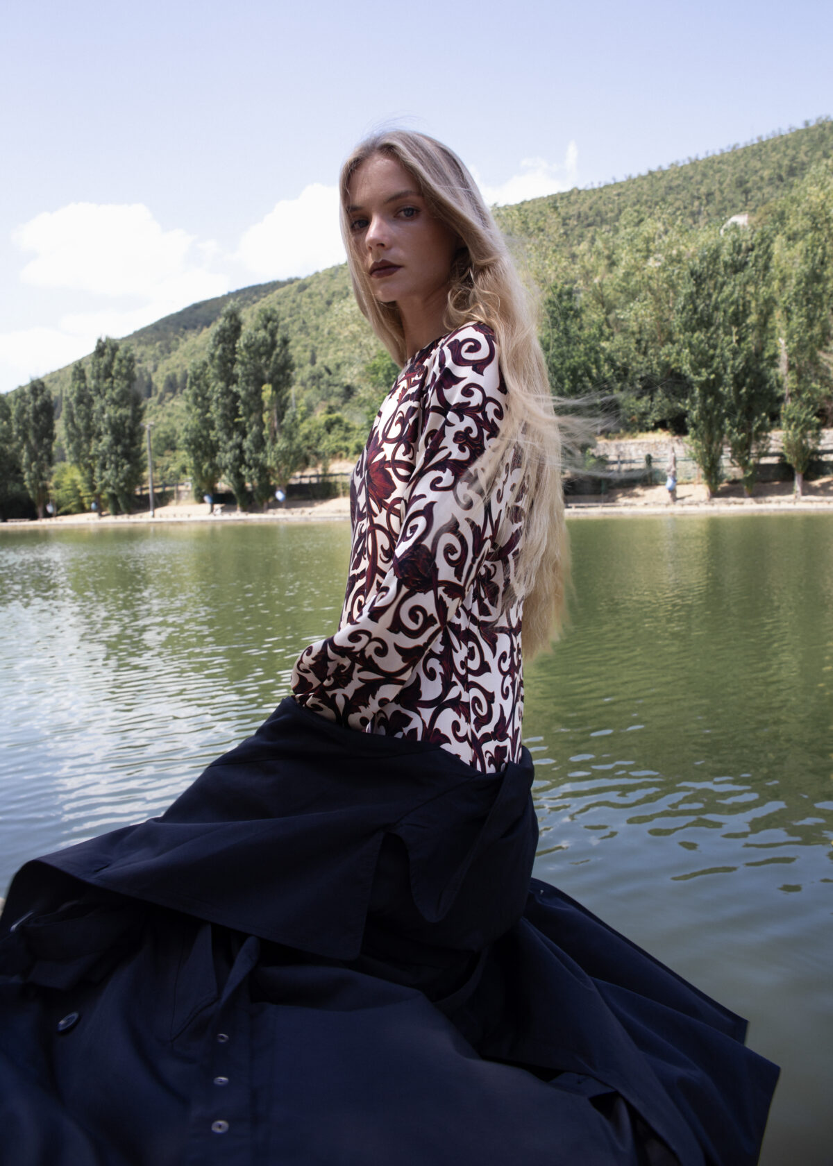 Mini Dress with Ornamental Motif - Image 3