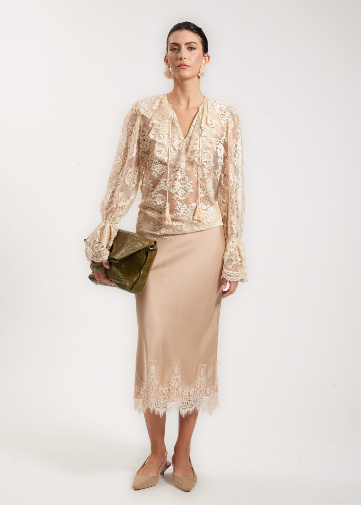 Ruffled Lace Blouse