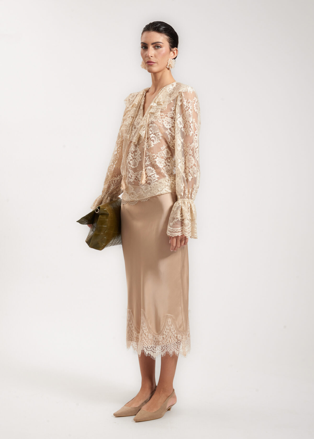 Ruffled Lace Blouse - Image 3