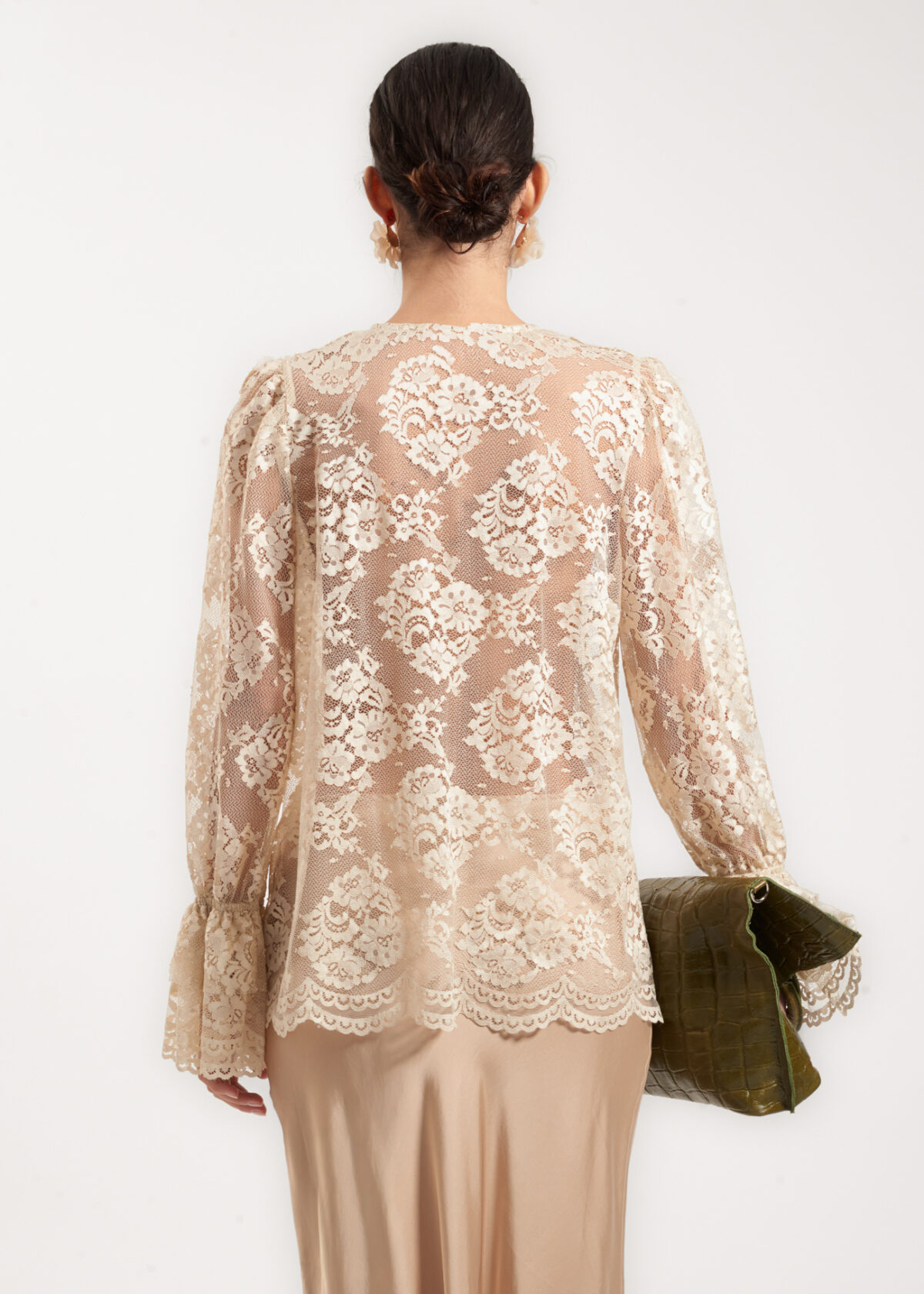 Ruffled Lace Blouse - Image 4