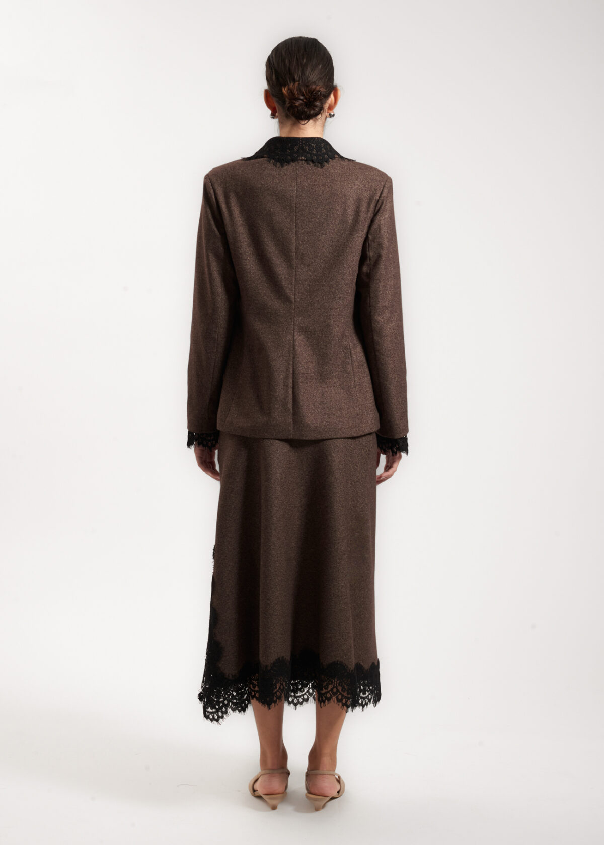 Lace Accent Midi Skirt - Image 5