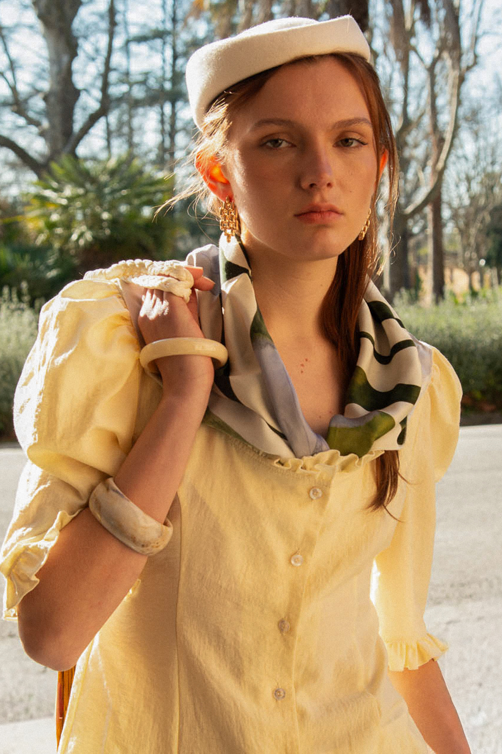 Sculpted Puff Sleeve Top - Image 3